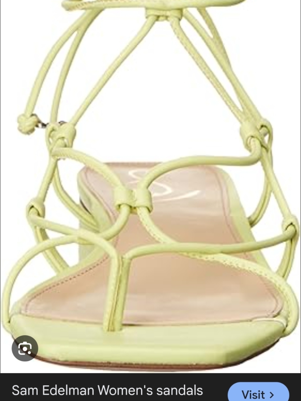 Sam Edelman Daffy Yellow Lace-Up Strappy Sandals SZ 7 Date Night  Chic Sexy